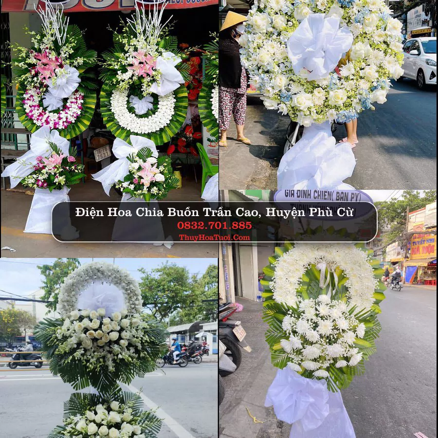 Vòng hoa chia buồn Trần Cao - ThuyHoaTuoi.Com