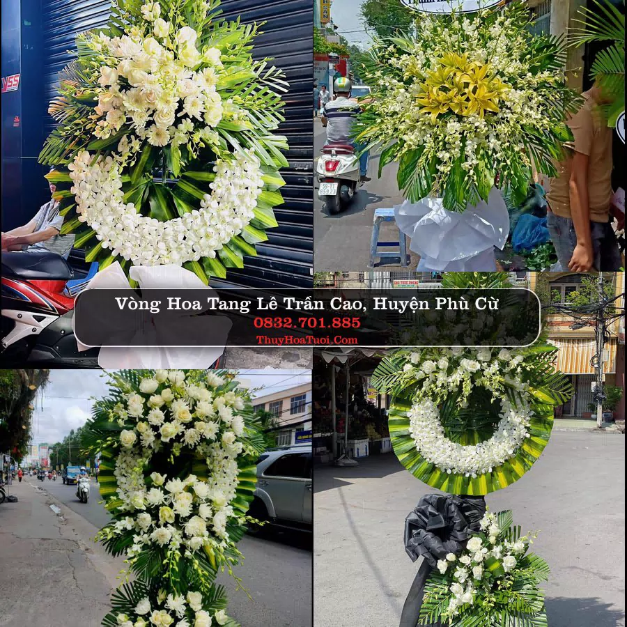 Kệ hoa tang lễ giao tại Trần Cao, Hưng Yên