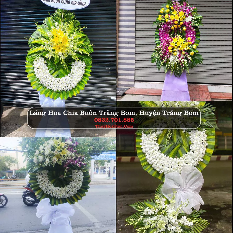 Vòng hoa chia buồn Trảng Bom - ThuyHoaTuoi.Com