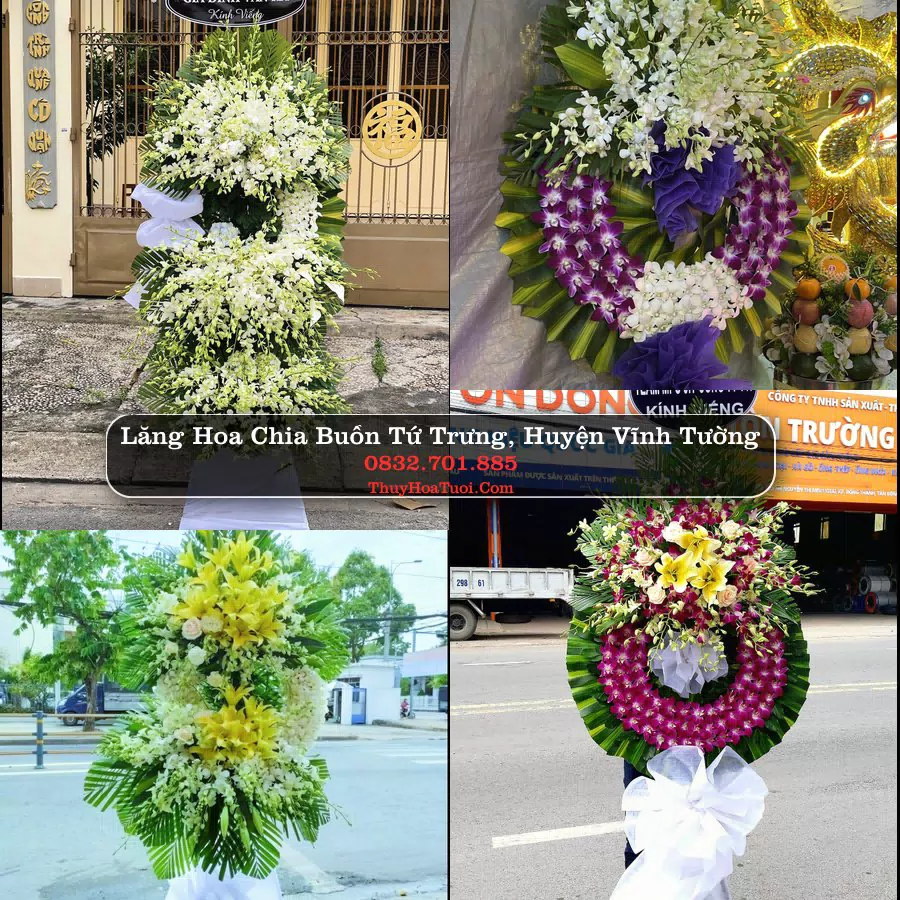 Vòng hoa chia buồn Tứ Trưng - ThuyHoaTuoi.Com