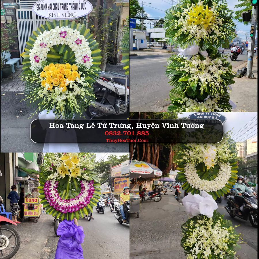 Kệ hoa tang lễ giao tại Tứ Trưng, Vĩnh Phúc
