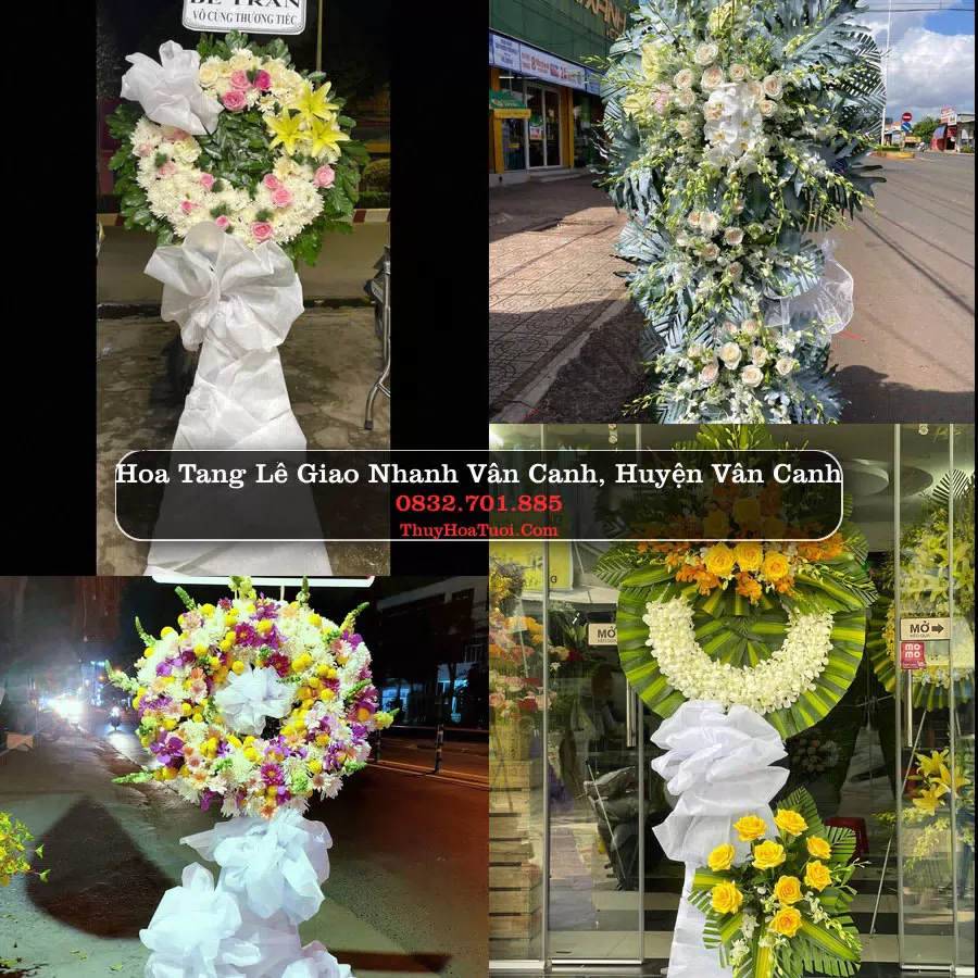 Vòng hoa chia buồn Vân Canh - ThuyHoaTuoi.Com
