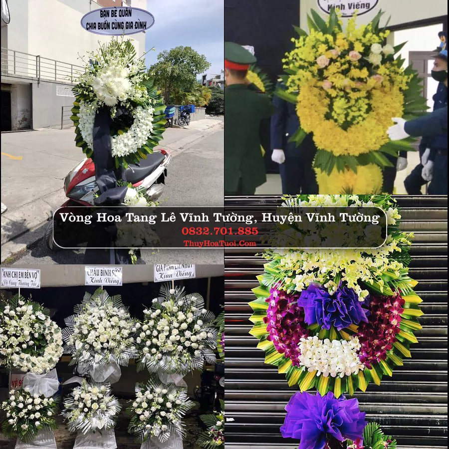 Vòng hoa chia buồn Vĩnh Tường - ThuyHoaTuoi.Com