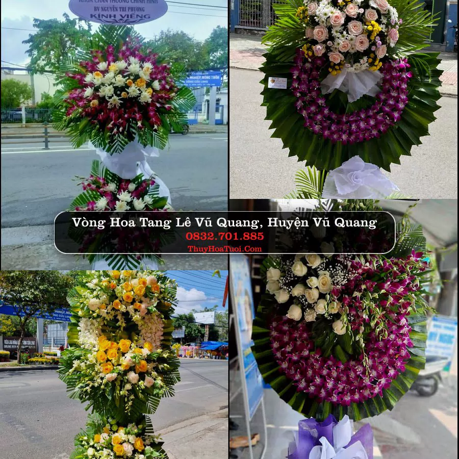 Kệ hoa tang lễ giao tại Vũ Quang, Hà Tĩnh