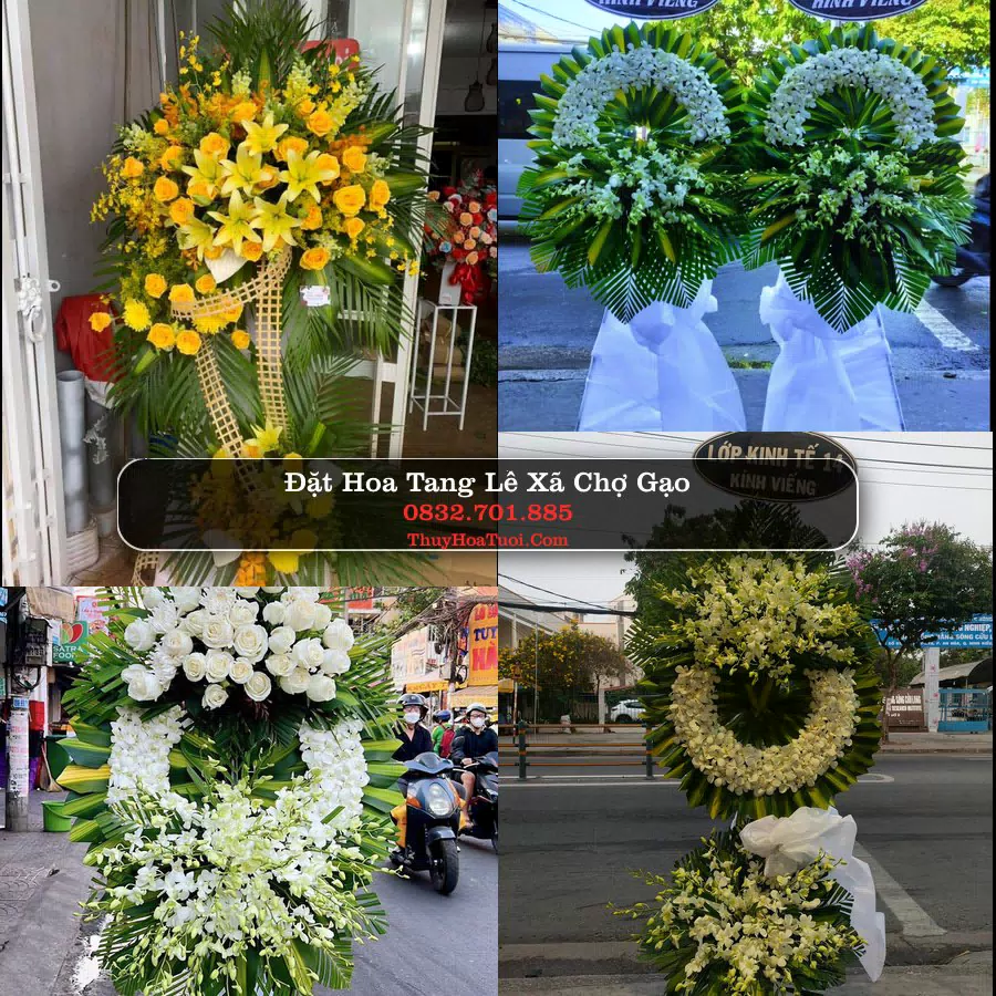 Vòng hoa chia buồn Xã Chợ Gạo - ThuyHoaTuoi.Com