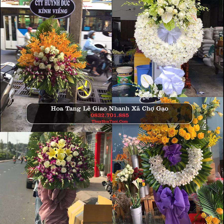 Kệ hoa tang lễ giao tại Xã Chợ Gạo, Đồng Tháp