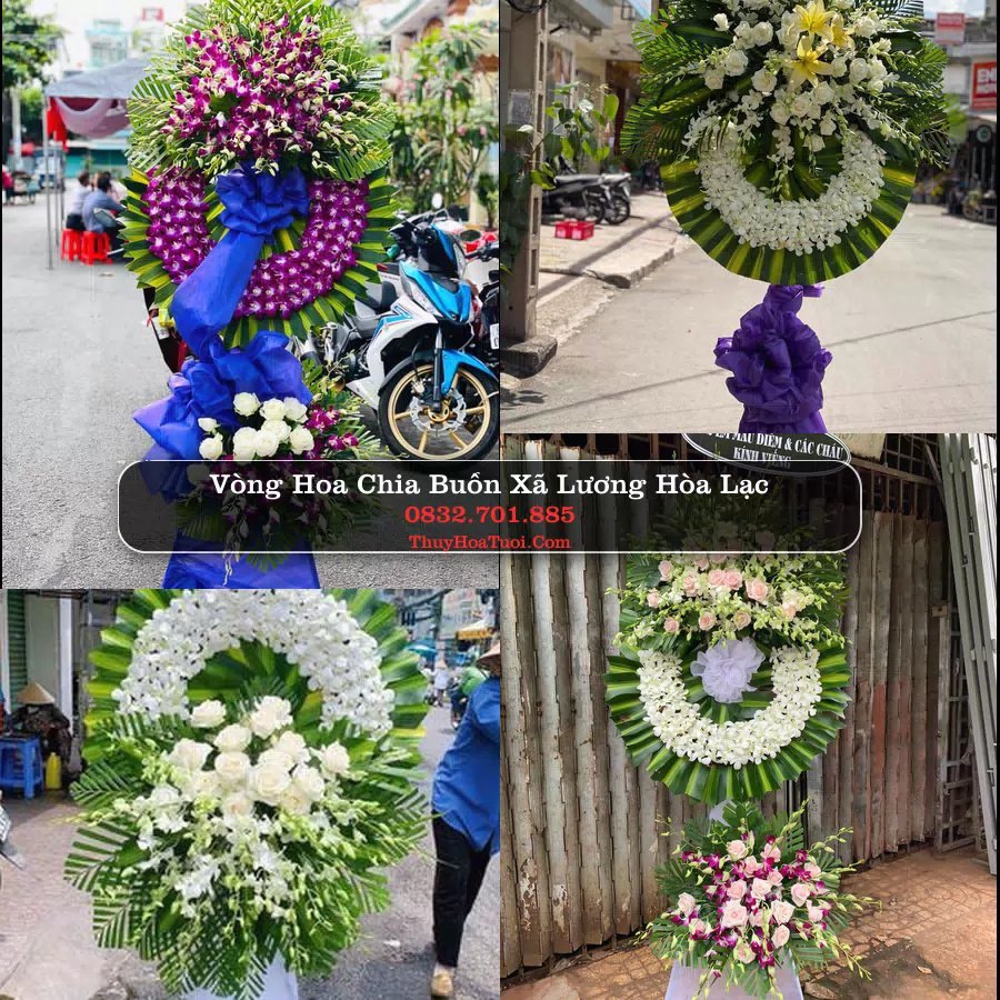 Vòng hoa chia buồn Xã Lương Hòa Lạc - ThuyHoaTuoi.Com