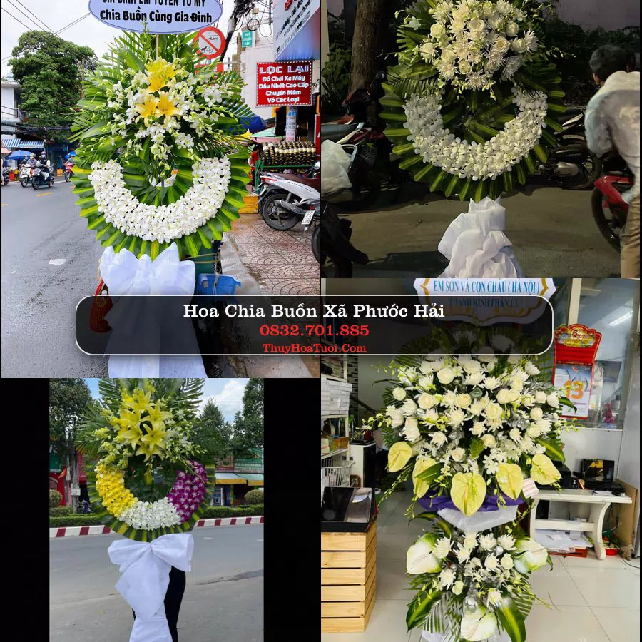 Vòng hoa chia buồn Xã Phước Hải - ThuyHoaTuoi.Com