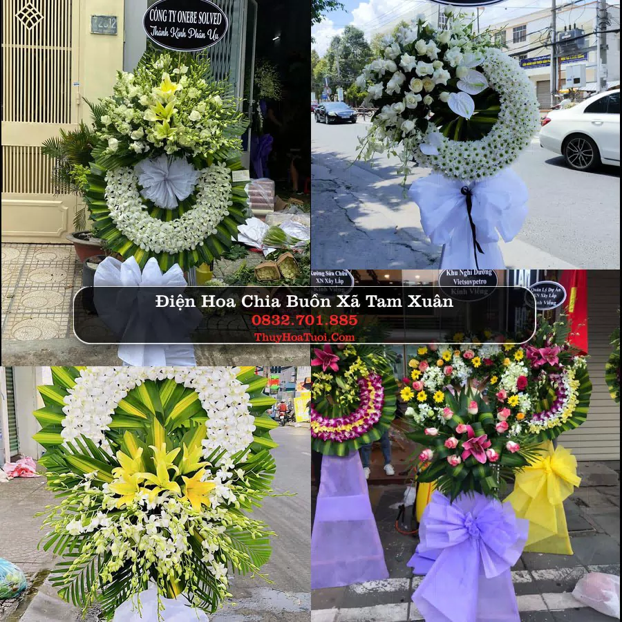 Vòng hoa chia buồn Xã Tam Xuân - ThuyHoaTuoi.Com