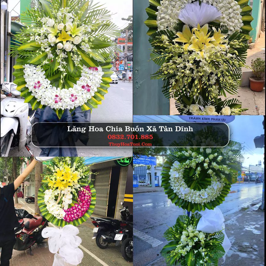 Vòng hoa chia buồn Xã Tân Dĩnh - ThuyHoaTuoi.Com
