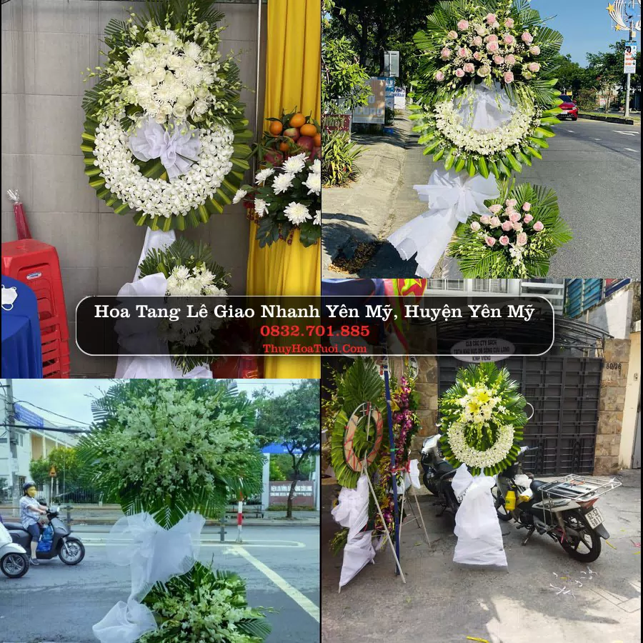 Vòng hoa chia buồn Yên Mỹ - ThuyHoaTuoi.Com