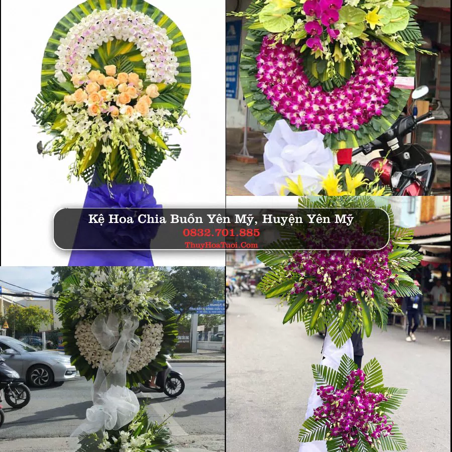 Kệ hoa tang lễ giao tại Yên Mỹ
