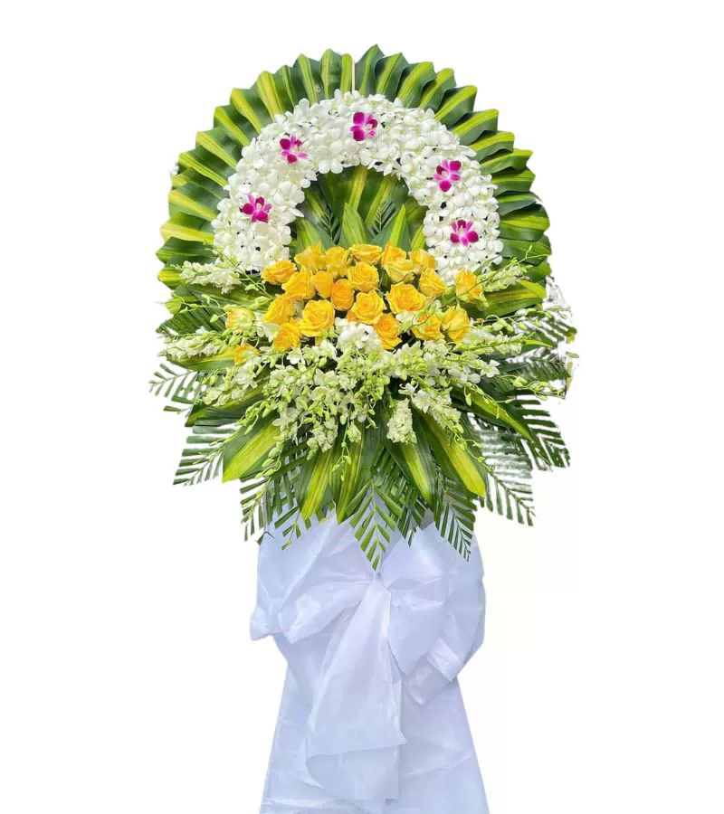 Vòng Hoa Tang Lễ 1 Tầng
