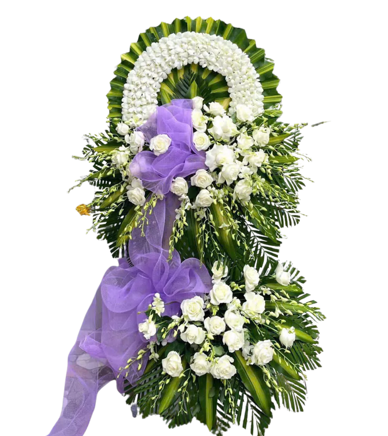 Vòng Hoa Tang Lễ 2 Tầng