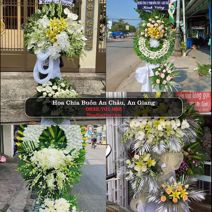 Kệ hoa tang lễ giao tại An Châu, An Giang