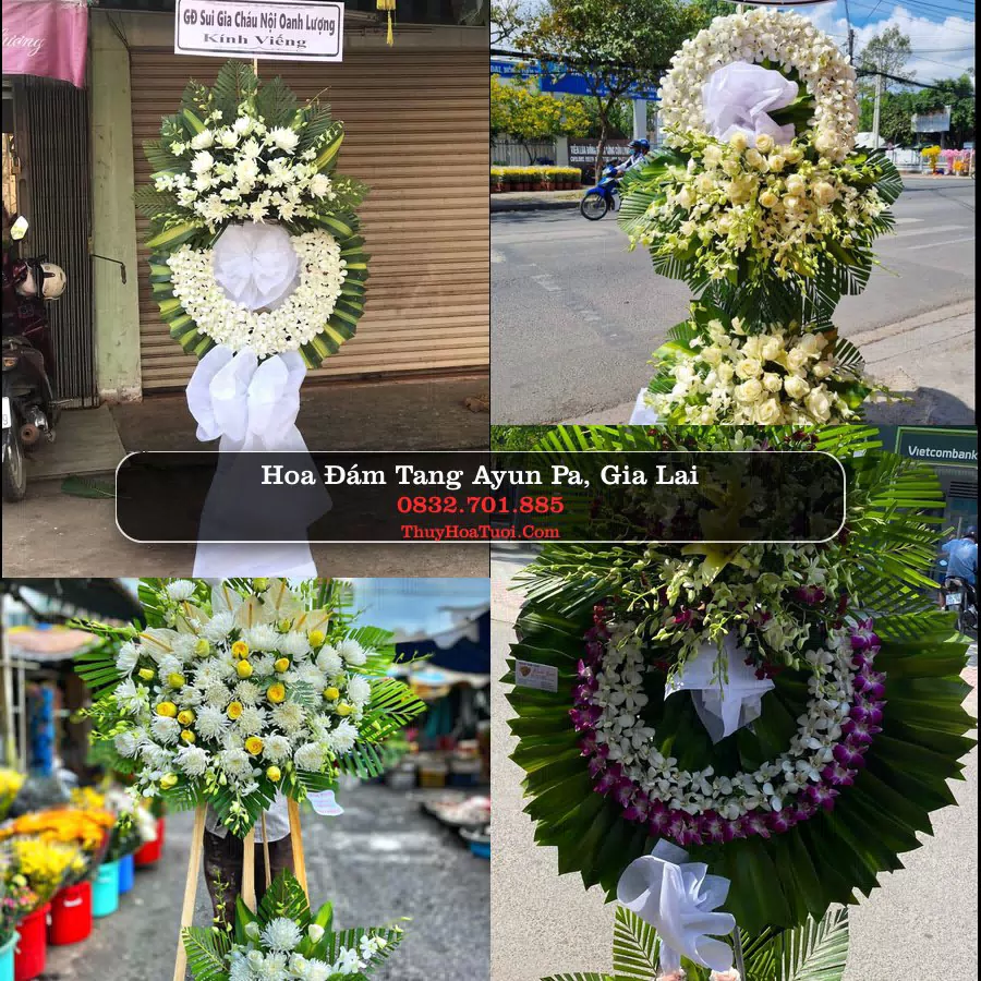 Vòng hoa chia buồn Ayun Pa, Gia Lai - ThuyHoaTuoi.Com