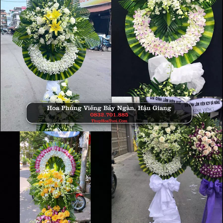 Vòng hoa chia buồn Bảy Ngàn, Hậu Giang - ThuyHoaTuoi.Com