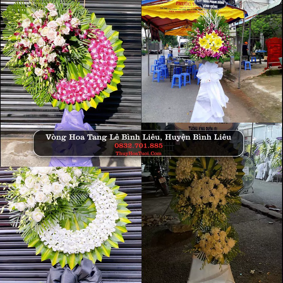 Vòng hoa tang lễ Bình Liêu - ThuyHoaTuoi.Com