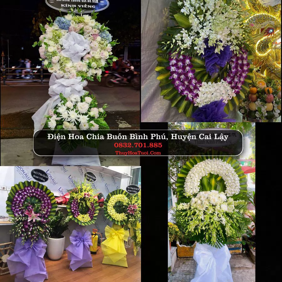 Vòng hoa chia buồn Bình Phú - ThuyHoaTuoi.Com