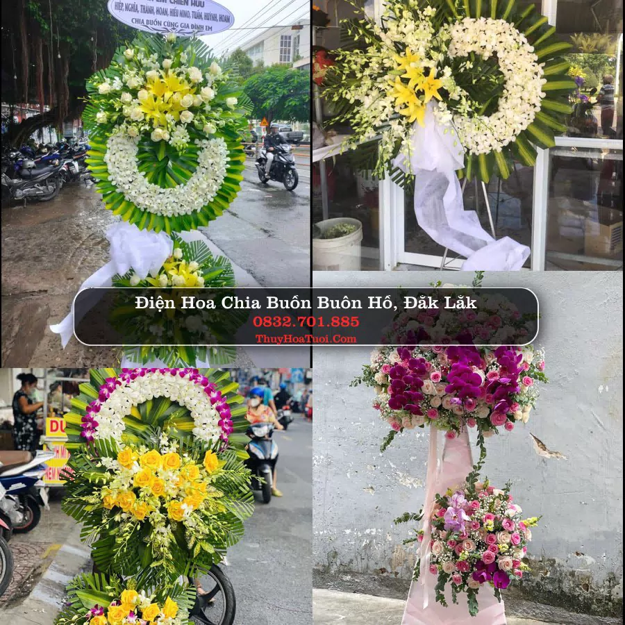 Kệ hoa tang lễ giao tại Buôn Hồ, Đắk Lắk