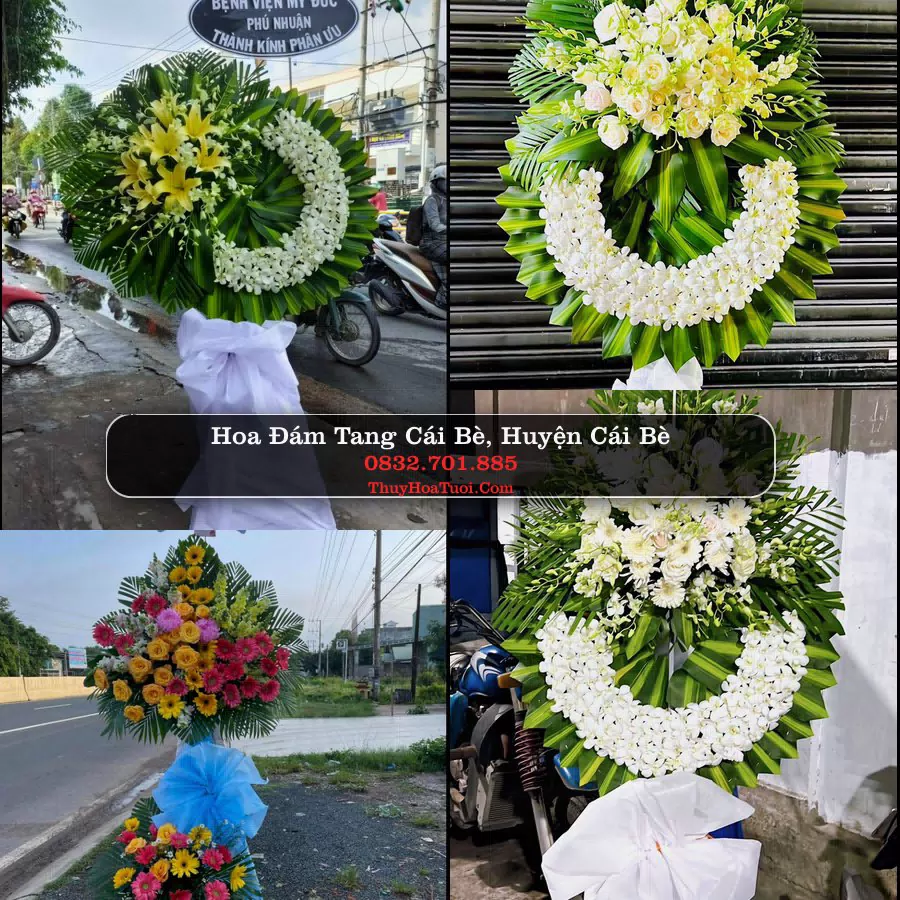 Kệ hoa tang lễ giao tại Cái Bè, Tiền Giang
