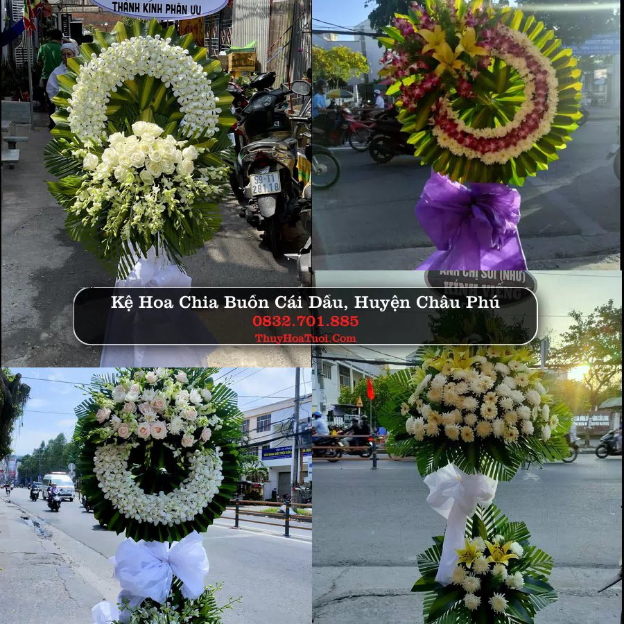 Vòng hoa chia buồn Cái Dầu - ThuyHoaTuoi.Com