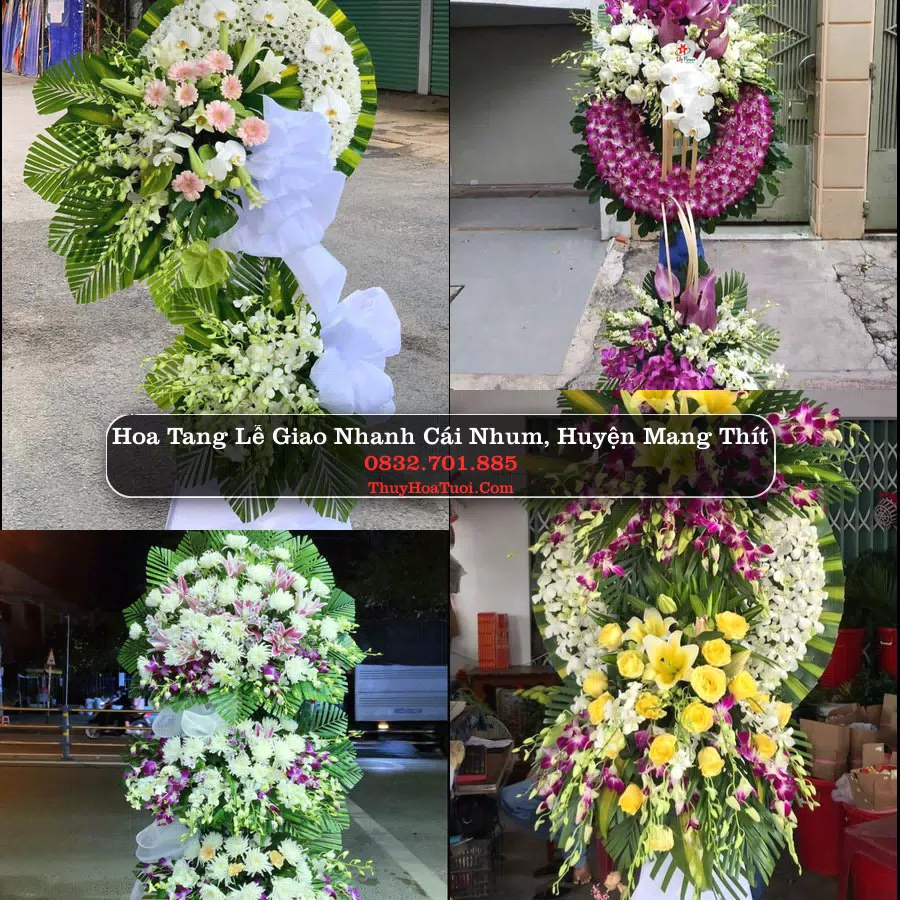 Vòng hoa chia buồn Cái Nhum - ThuyHoaTuoi.Com