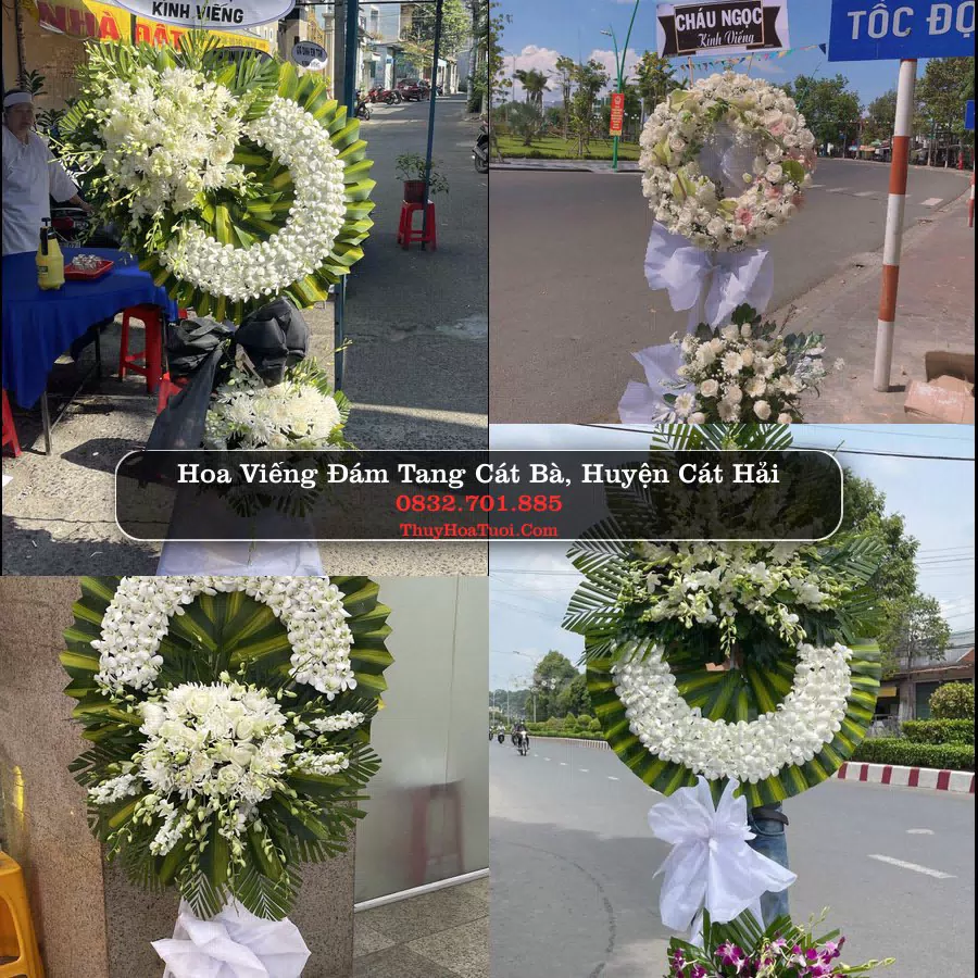 Vòng hoa chia buồn Cát Bà - ThuyHoaTuoi.Com