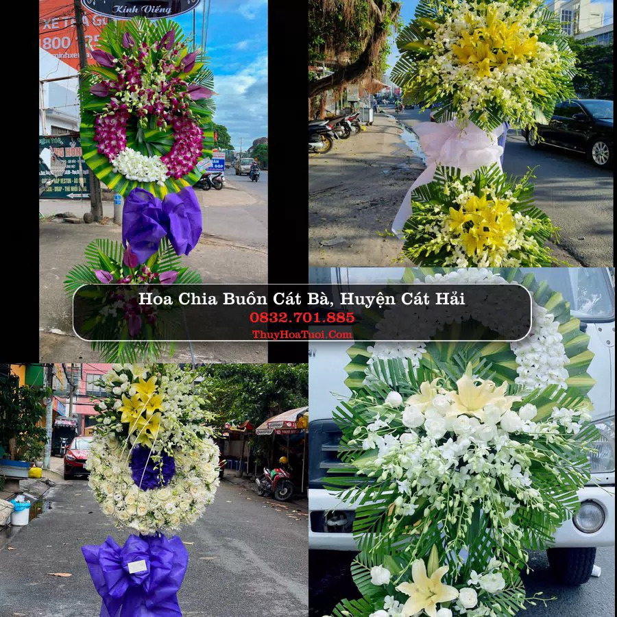Kệ hoa tang lễ giao tại Cát Bà, Hải Phòng