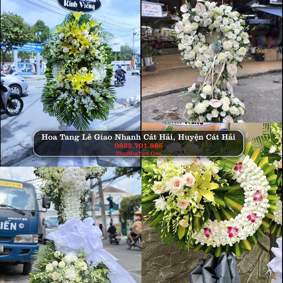 Vòng hoa chia buồn Cát Hải - ThuyHoaTuoi.Com