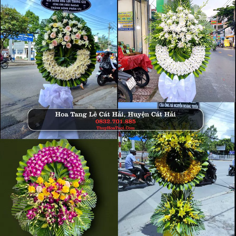 Kệ hoa tang lễ giao tại Cát Hải, Hải Phòng