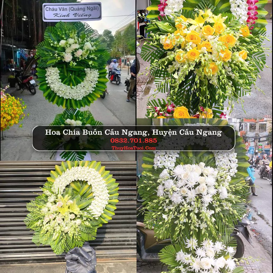 Kệ hoa tang lễ giao tại Cầu Ngang, Trà Vinh