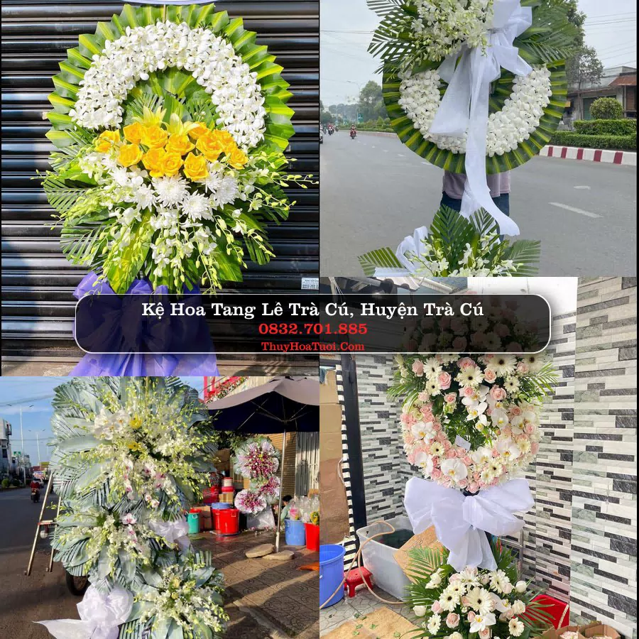 Vòng hoa chia buồn Trà Cú - ThuyHoaTuoi.Com
