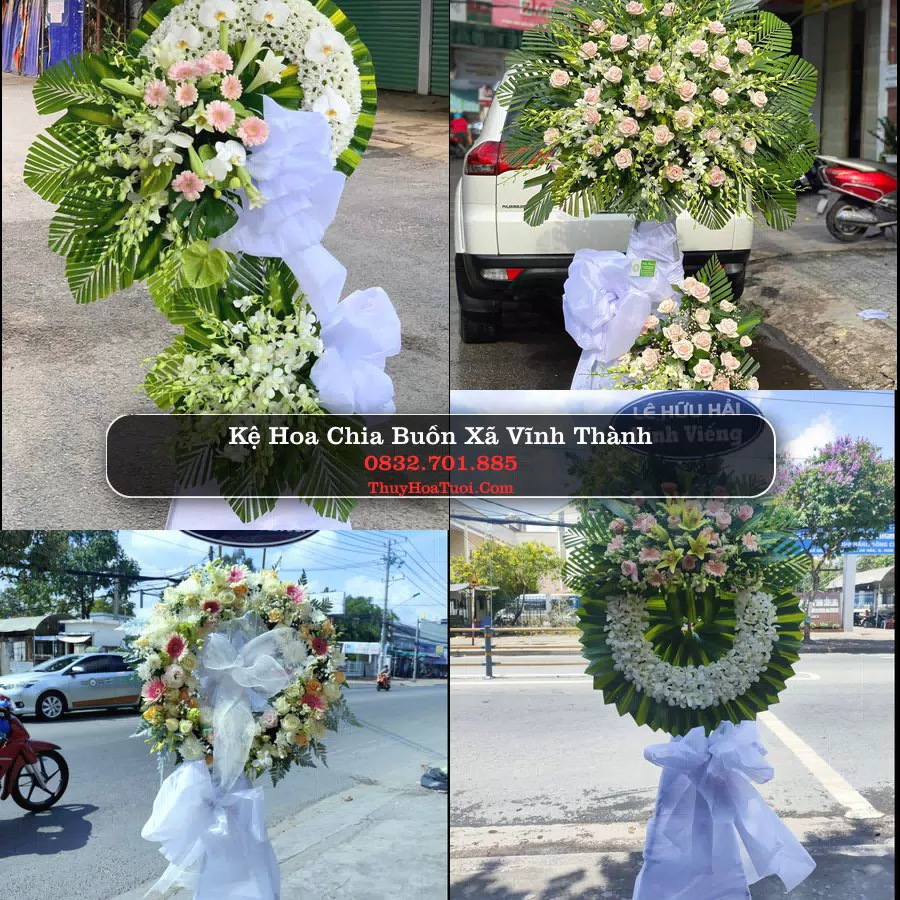 Vòng hoa chia buồn Xã Vĩnh Thành - ThuyHoaTuoi.Com