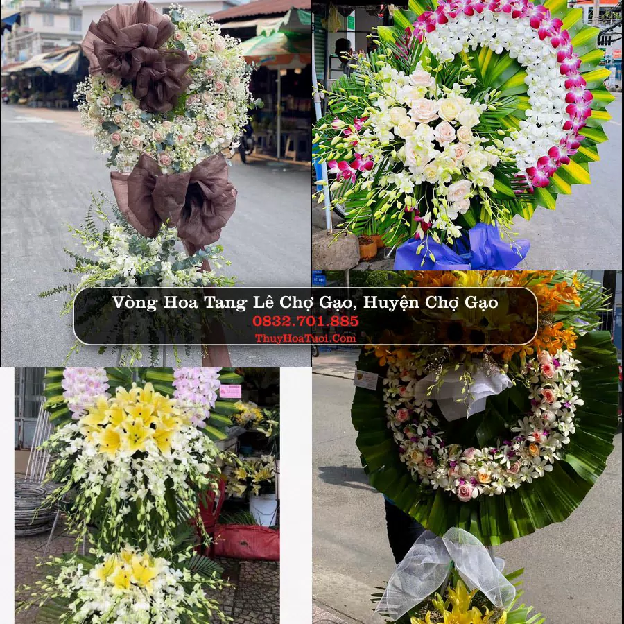 Vòng hoa chia buồn Chợ Gạo - ThuyHoaTuoi.Com
