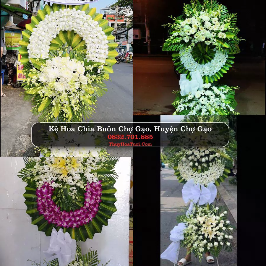 Kệ hoa tang lễ giao tại Chợ Gạo, Tiền Giang