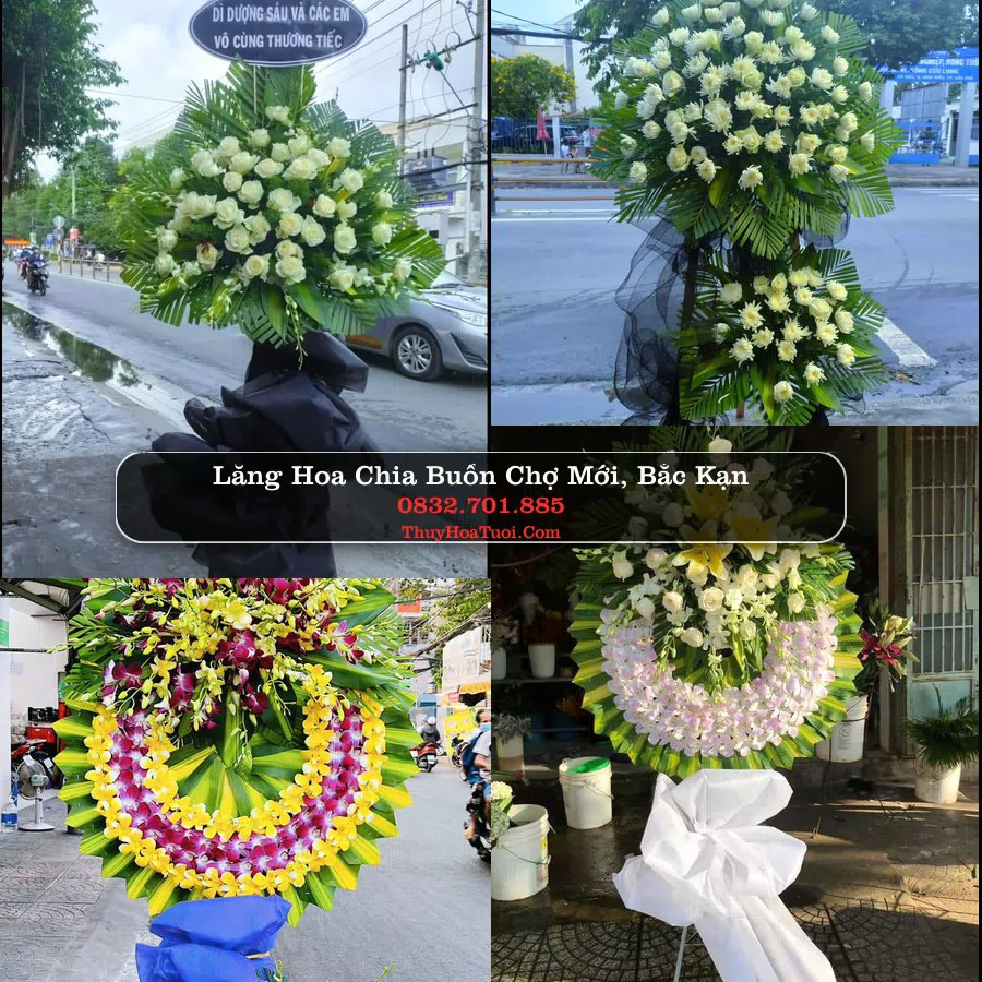 Kệ hoa tang lễ giao tại Chợ Mới, Bắc Kạn