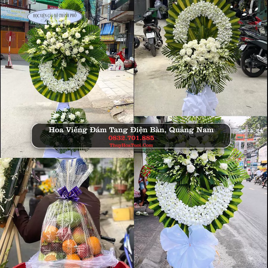 Vòng hoa chia buồn Điện Bàn - ThuyHoaTuoi.Com