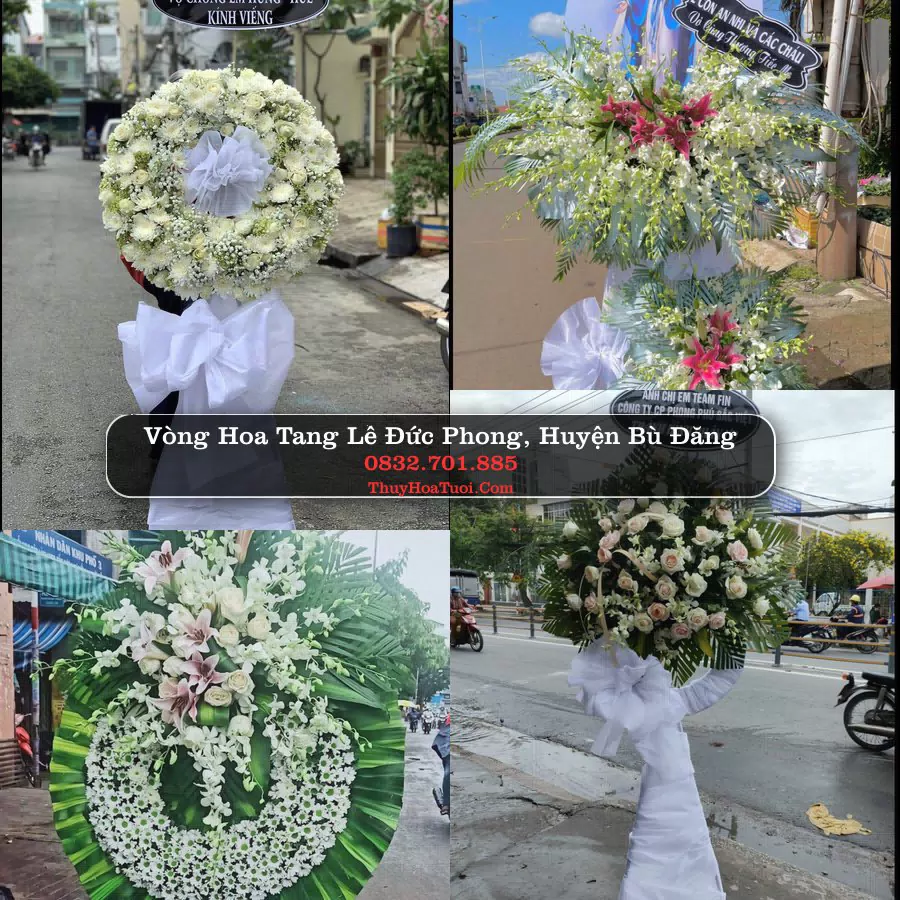 Vòng hoa chia buồn Đức Phong - ThuyHoaTuoi.Com