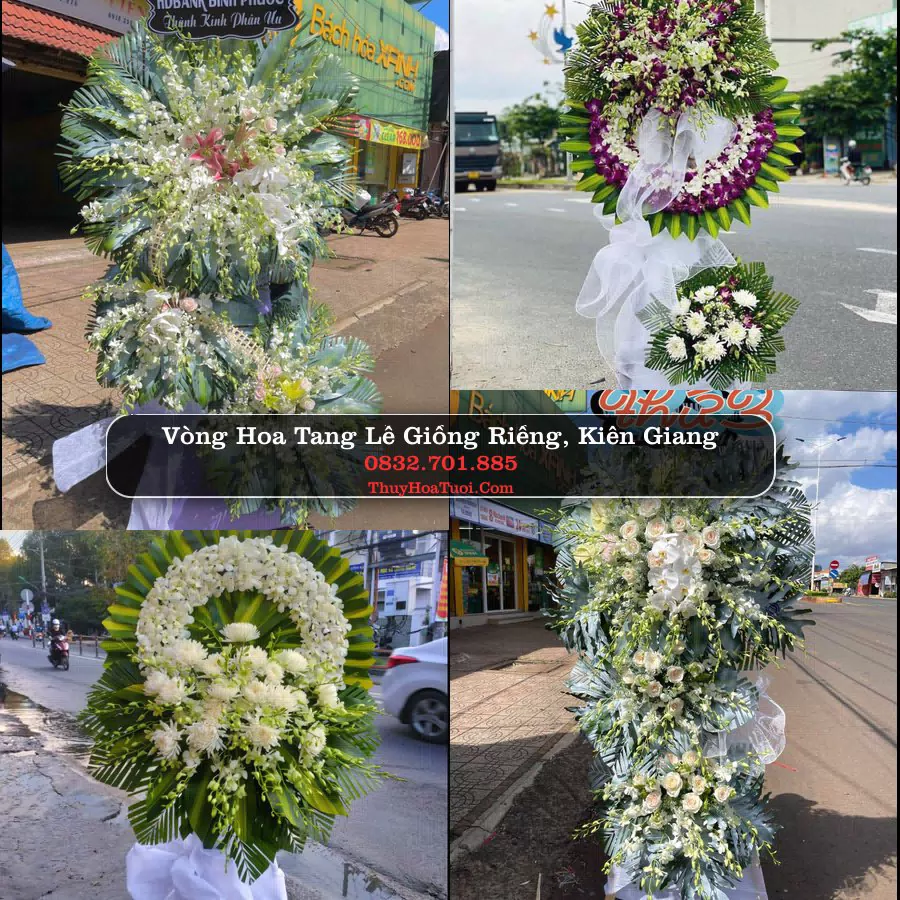Vòng hoa chia buồn Giồng Riềng - ThuyHoaTuoi.Com