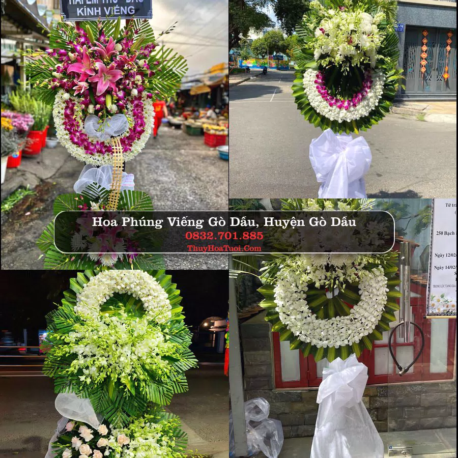 Kệ hoa tang lễ giao tại Gò Dầu, Tây Ninh