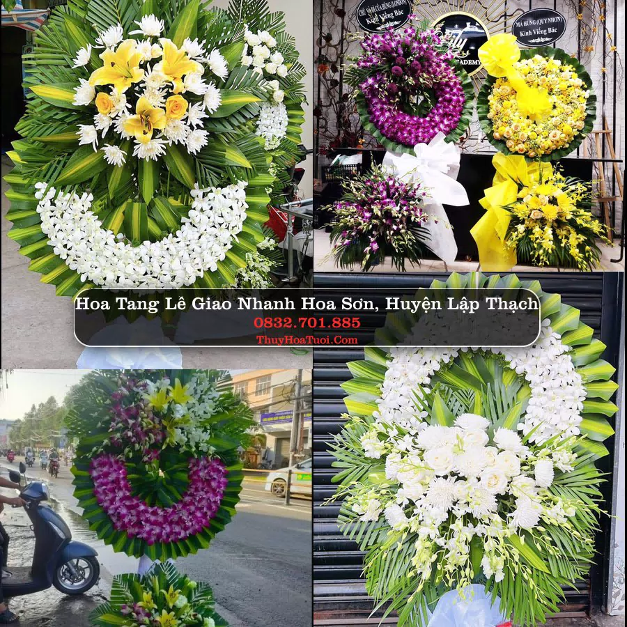 Vòng hoa chia buồn Hoa Sơn - ThuyHoaTuoi.Com