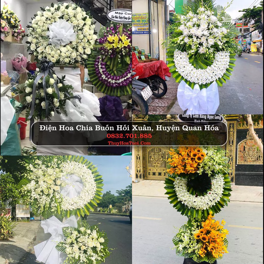 Vòng hoa chia buồn Hồi Xuân, Quan Hóa - ThuyHoaTuoi.Com