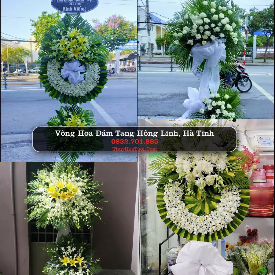 Vòng hoa chia buồn Hồng Lĩnh - ThuyHoaTuoi.Com