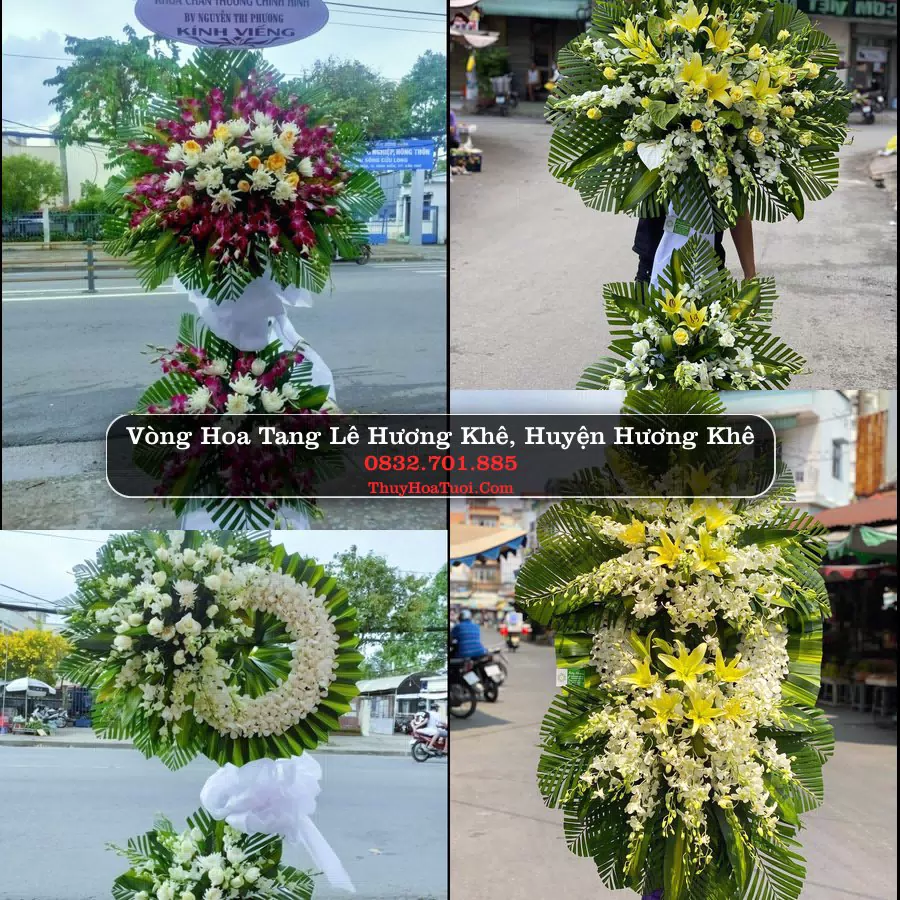 Vòng hoa chia buồn Hương Khê - ThuyHoaTuoi.Com