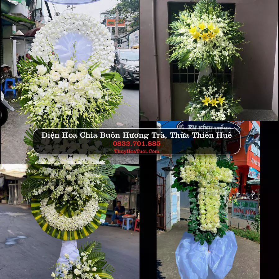 Vòng hoa chia buồn Hương Trà - ThuyHoaTuoi.Com