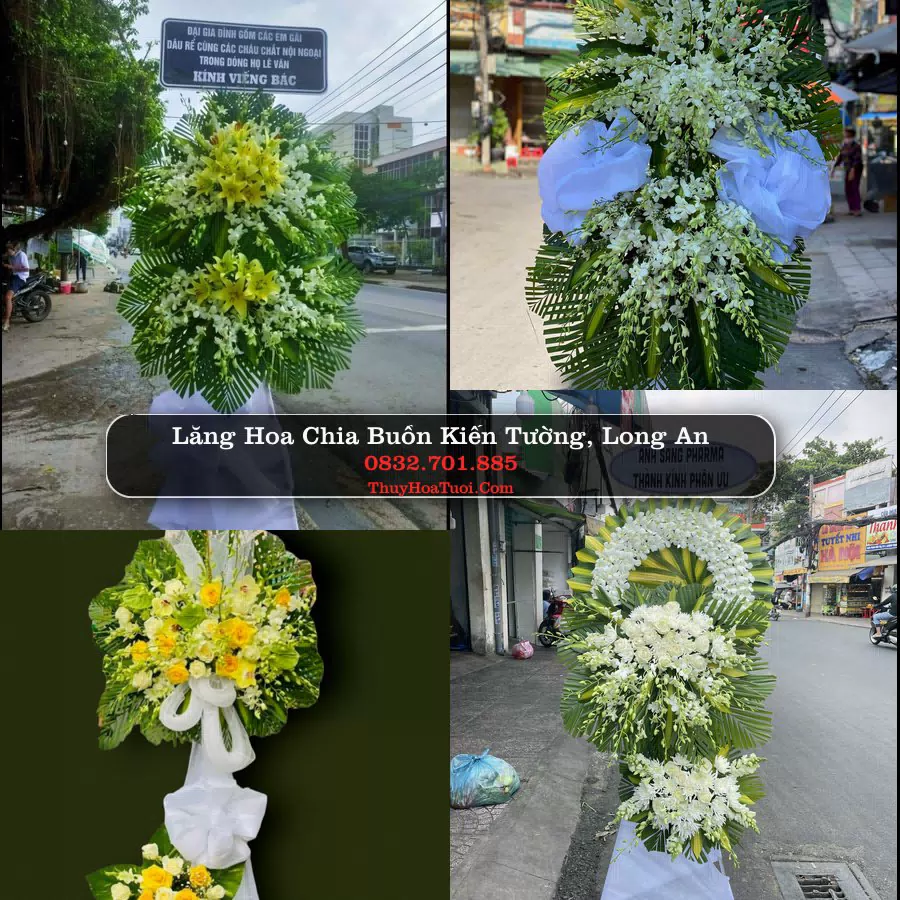 Vòng hoa chia buồn Kiến Tường, Long An - ThuyHoaTuoi.Com
