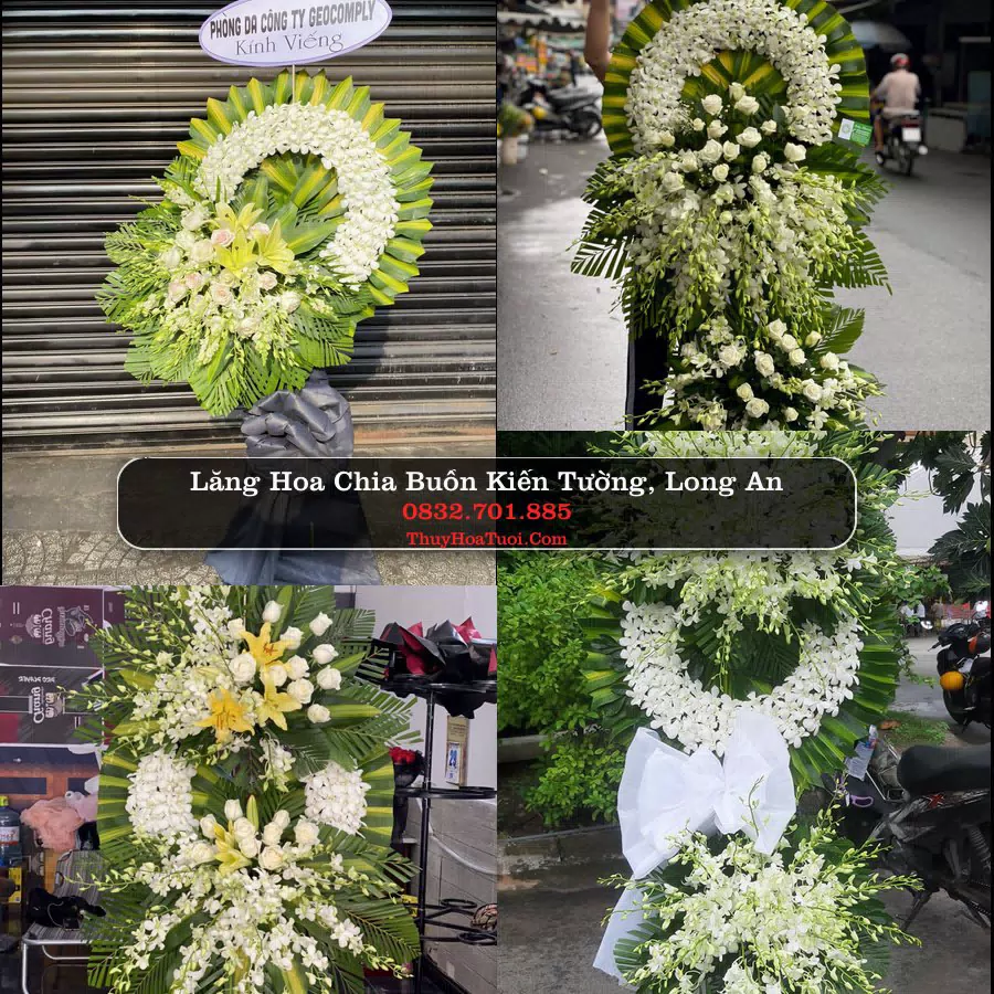 Kệ hoa tang lễ giao tại Kiến Tường, Long An