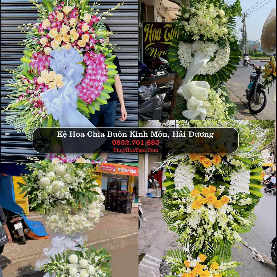Kệ hoa tang lễ giao tại Kinh Môn, Hải Phòng