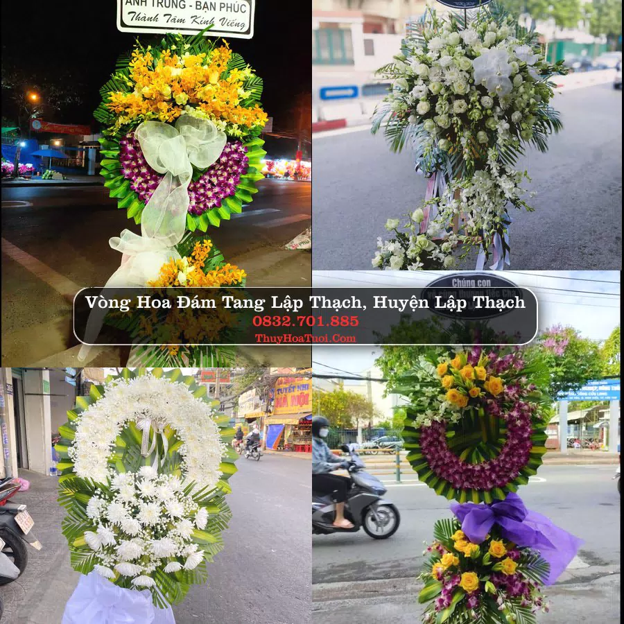 Vòng hoa chia buồn Lập Thạch - ThuyHoaTuoi.Com